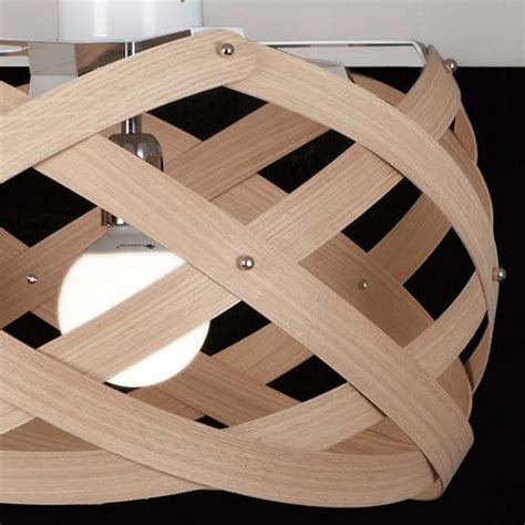 Lampada Soffitto In Bambù Boho - Semi-Incasso, Rattan Fatto A Mano, Per Camera, Corridoio, 20x22 Cm