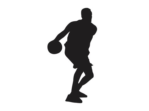 Silhouette Of A Basketball Player Carrying A Basketball 22599100 PNG - silhouette of basketball player