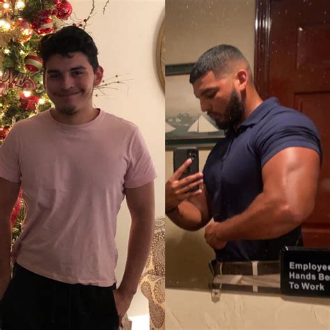 5 foot 8 Male Before and After 65 lbs Weight Gain 150 lbs to 215 lbs