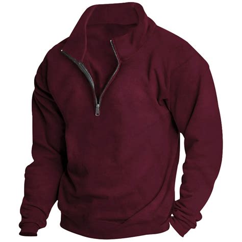 Pullover Sweatshirt Men Lightweight 3/4 Zip Pullover for Men Mens Fall ...