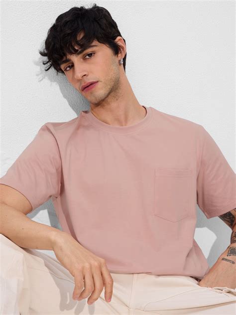 Buy Solids: Nude Pink T-Shirts Online