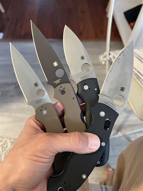 This month's Spyderco haul. M390 Native Chiefs, Cruwear Manix 2 XL, and ...