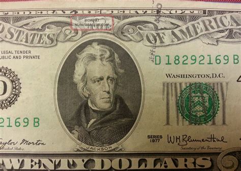 Twenty $20 Dollar Bill 1977 Rare Old Paper Money