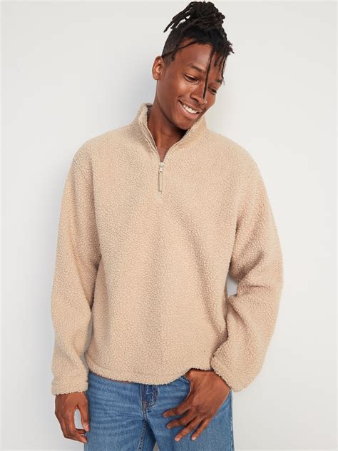 Men's Quarter Zip Sherpa Pullover at Denise Callaghan blog
