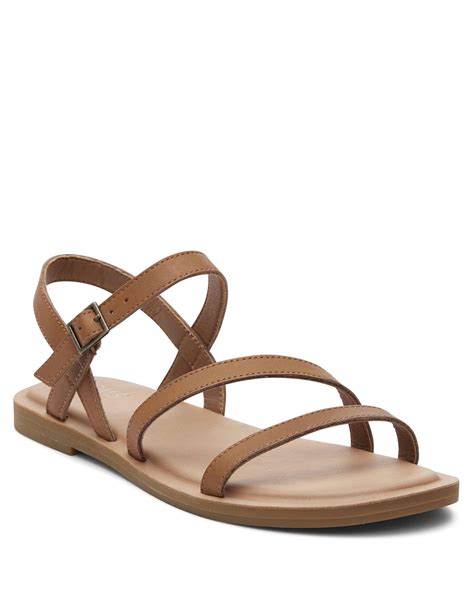 Leather Strappy Flat Sandals | TOMS | M&S