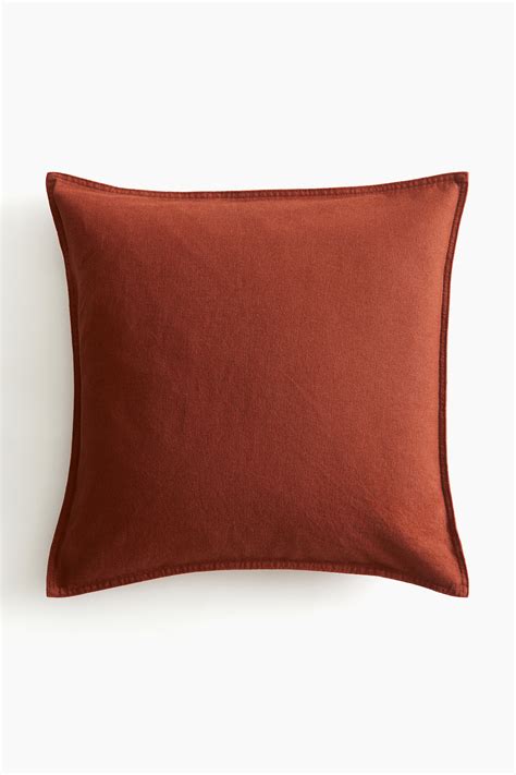 Rust red Linen-blend Cushion Cover at H&M Home | H&M CA