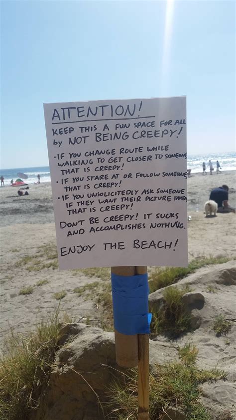 New sign at Black's Beach : sandiego