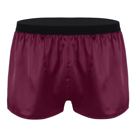 Mens Silk Satin Boxers Shorts Soft Boxer Briefs Trunks Underwear ...