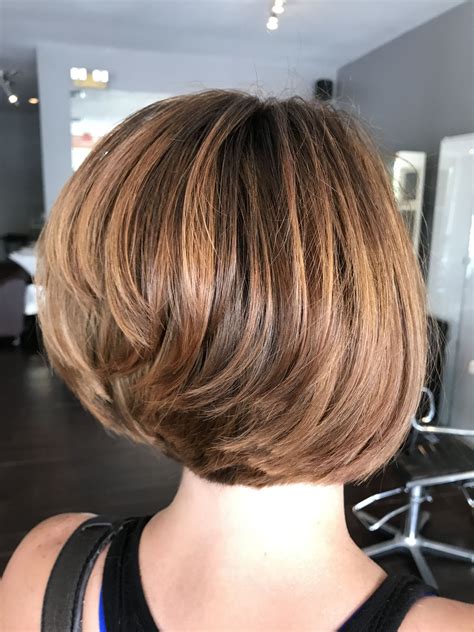 Stacked Layered Bob Wavy Hair - awkwardandawesomeadventuresinnursing