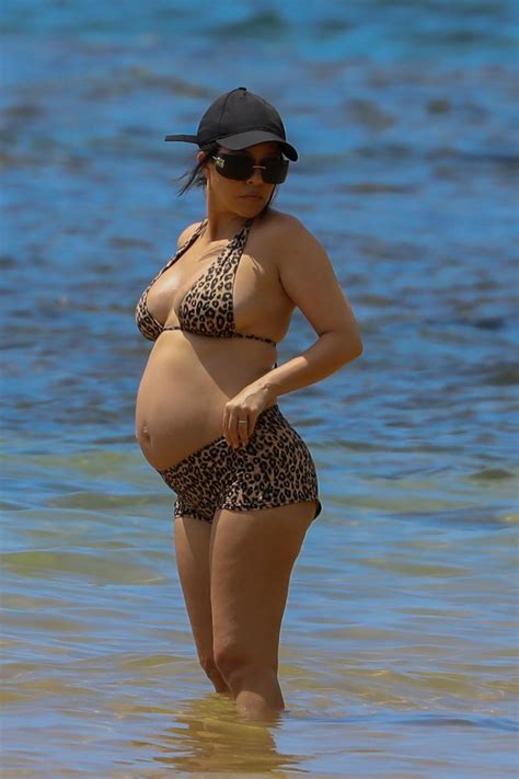 Pregnant KOURTNEY KARDASHIAN in Bikini at a Beach in Kauai in Hawaii 07 ...