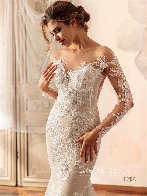 Designer Lace Wedding Dresses With Sleeves