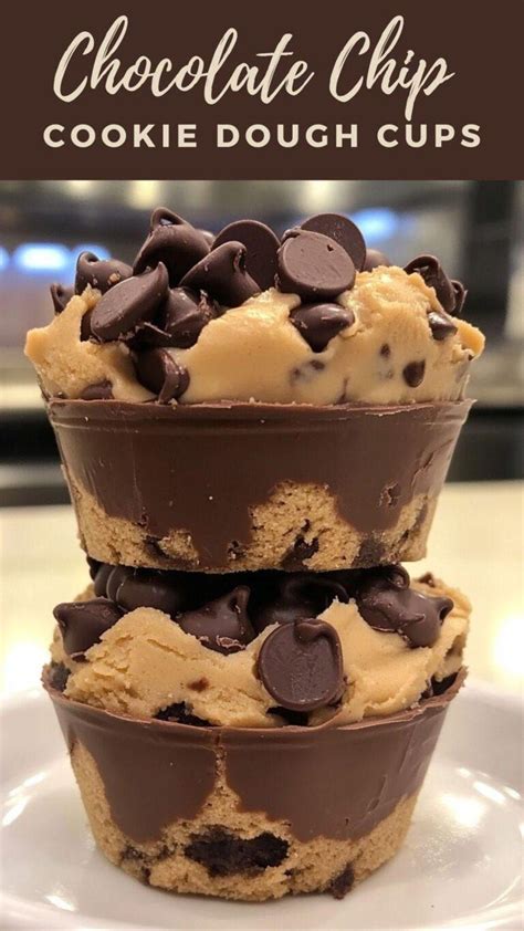 THE RECIPE for Chocolate Chip Cookie Dough Cups – No Bake & Egg-free ...