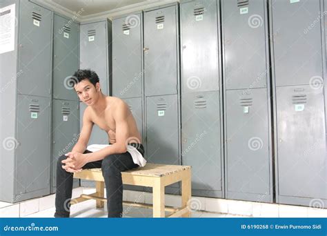 Man in Locker room stock photo. Image of male, college - 6190268