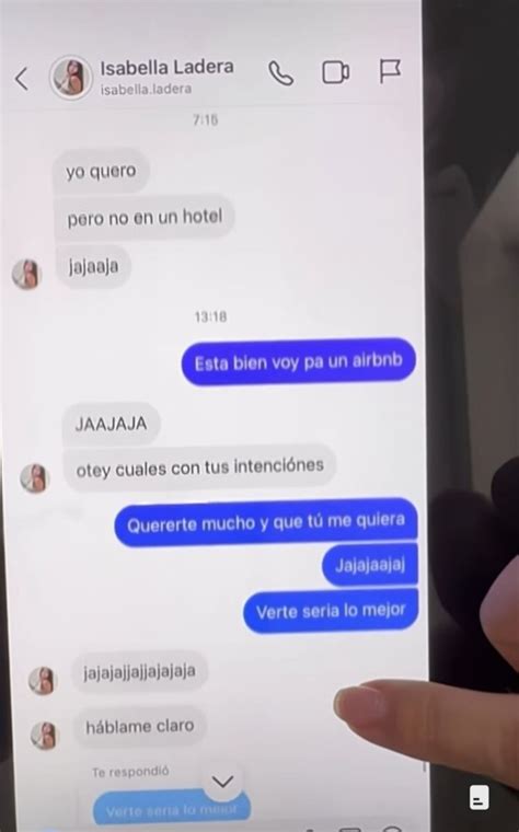 Los chats comprometedores entre Beéle e Isabella Ladera