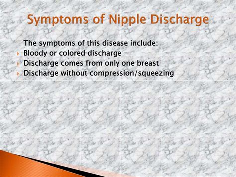 PPT - Nipple Discharge: Causes, Symptoms, Daignosis, Prevention and ...