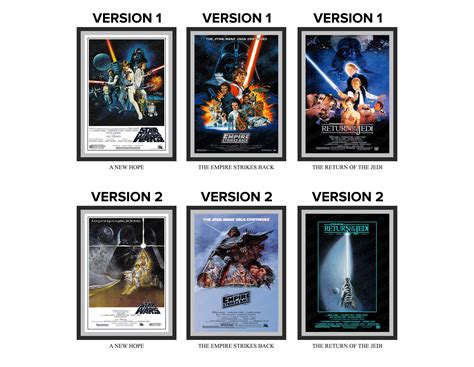 Star Wars Posters Original Trilogy Movie Posters 1977 Star | Etsy UK