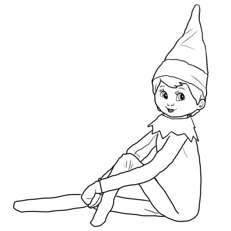 Elf On The Shelf Drawing at PaintingValley.com | Explore collection of ...