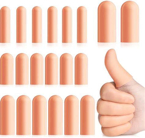 Amazon.com: 20 Pcs Gel Finger Protectors, Finger Caps Silicone ...
