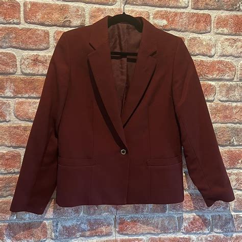 Women's Burgundy Jacket | Depop