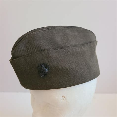 Vintage Circa 1990's USMC Garrison Cap With Eagle, Globe and Anchor Pin ...