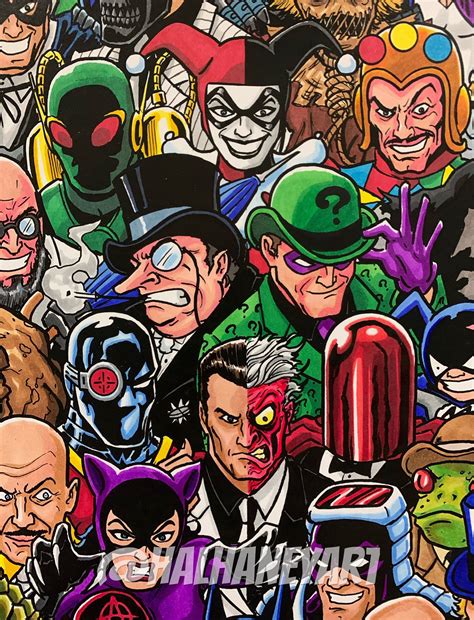 Batman Rogues Gallery 11x17 Fine Art Print | Etsy