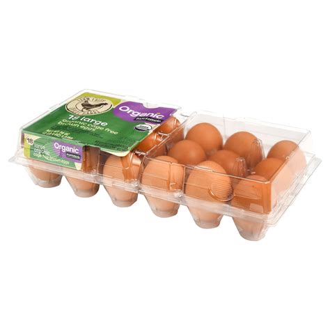 Marketside Organic Cage Free Brown Eggs, Large, 18 count, 36 oz ...