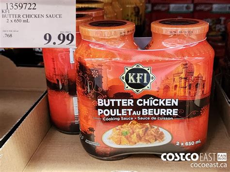 1359722 KFI BUTTER CHICKEN SAUCE 2 x 650 mL 9 99 - Costco East Fan Blog