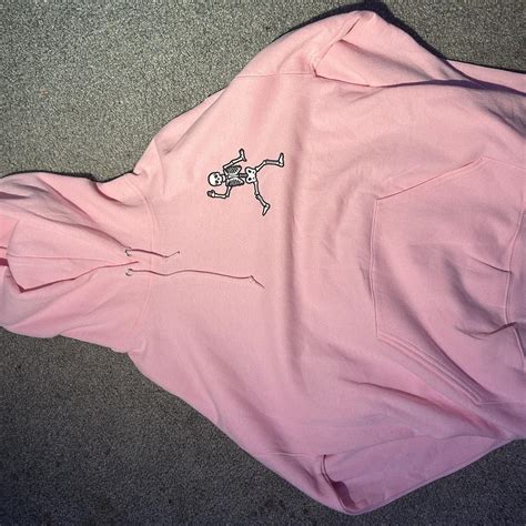 Bowery Supply Co Pink Skeleton Hoodie - Depop