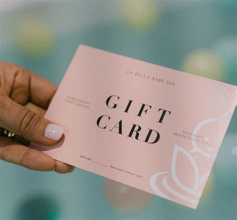 Gift Card | La Bella Baby Spa | Spa gift card, Gift card design, Store gift cards