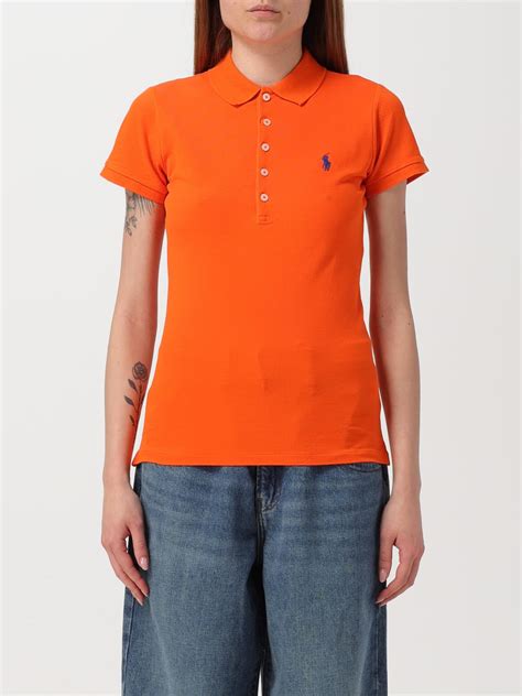 POLO RALPH LAUREN: T-shirt woman - Orange | Polo Ralph Lauren polo ...