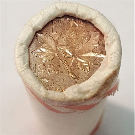 1981 Canada 1-cent Original Roll of 50pcs - Colonial Acres Coins