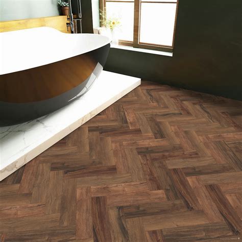 Chicory Haze Herringbone 16 x 4" | Luxury Flooring For Every Home