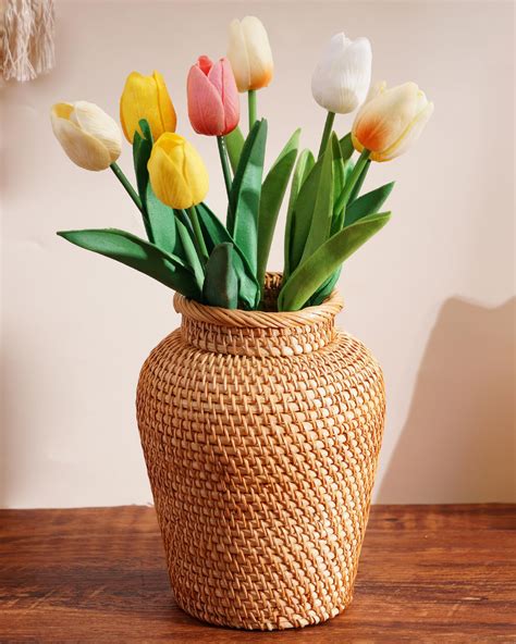 Rattan Floor Vase