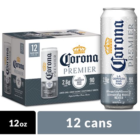 Corona Premier Mexican Lager Light Beer, 12 pk 12 fl oz Cans, 4.0% ABV ...