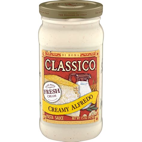 Classico Creamy Alfredo Pasta Sauce, 15 oz Jar - Walmart.com - Walmart.com