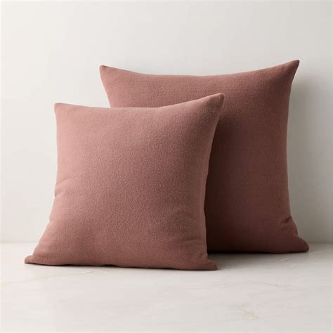 Lucy Light Mauve Merino Wool Throw Pillow with Feather-Down Insert 20 ...