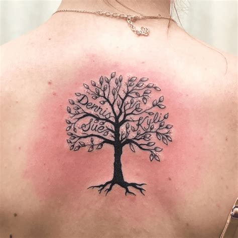 Family Tree Tattoo Designs Oak Tree Tattoo With Fox Den Celtic Design