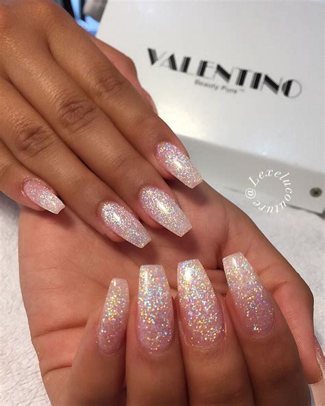 White Ombre Nails With Sparkle at Bruce Moreno blog