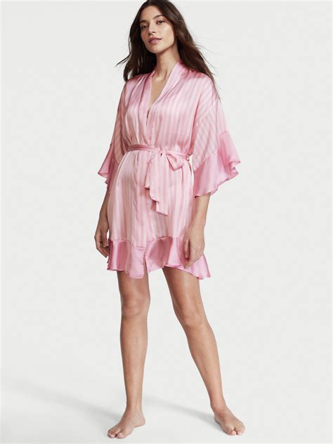 Flounce Satin Robe,
