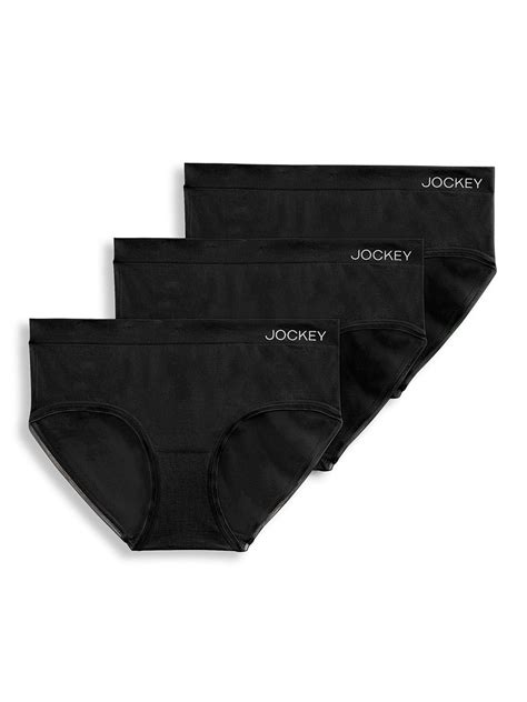 Jockey Essentials Women's Seamfree Hipster Underwear 3-Pack, Sizes S ...