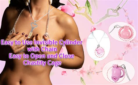 Amazon.com: Chastity Lock with Chain Heart Pendant,Chastity Cage ...