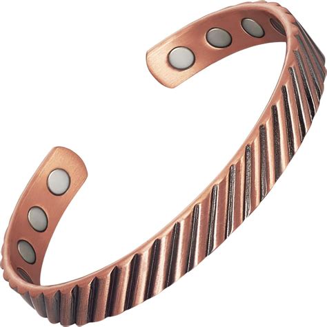 Amazon.com: MagVIVACE Women Copper Magnetic Bracelet for Arthritis, Pure Copper Jewelry, Lymph ...