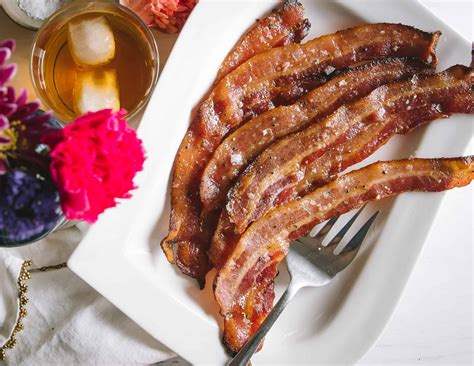 Bourbon Glazed Candied Bacon - Her Mise En Place