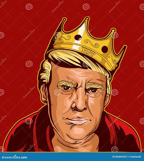 Donald trump caricature editorial image. Illustration of hair - 86464335