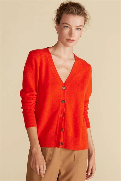 Mason Cashmere Cardigan - Clementine Orange | Cashmere cardigan ...