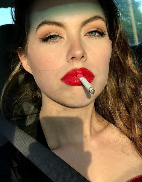 Pin on Red lips & smoking