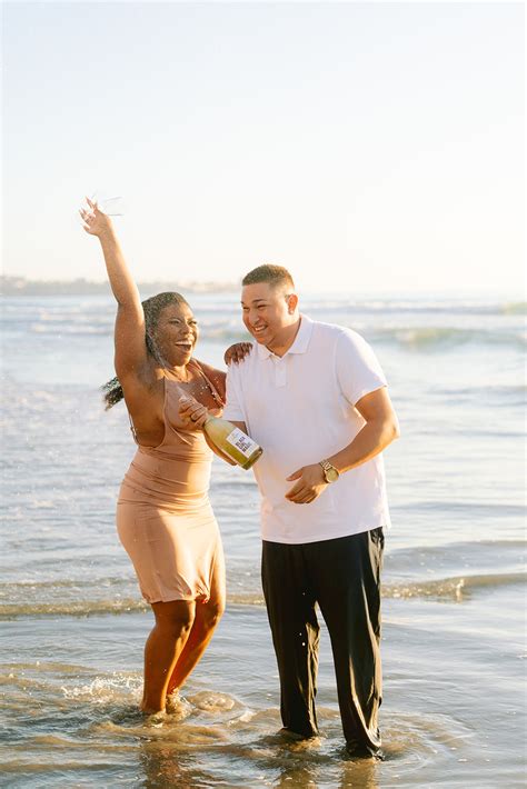 Beach Engagement Photos at Black's Beach in San Diego