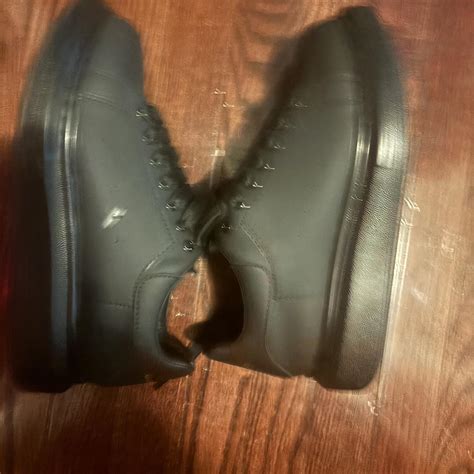 All black Alexander McQueens Worn Once NEED THEM... - Depop