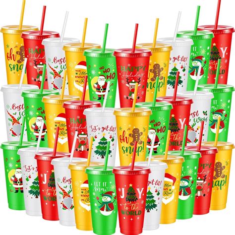 Amazon.com: FZR Legend Christmas Party Favors Goodie Cups, 24 Pack 16OZ Reusable Xmas Plastic ...