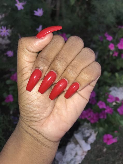 Classic red coffin nails